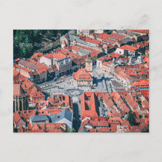 Postal Panorama urbano de Brașov, Rumania,