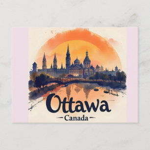 Postal Panorama urbano de Ottawa Canadá – Paisaje urbano
