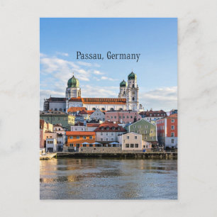 Postal Panorama urbano de Passau, Alemania,