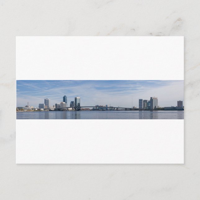 Postal panorámica de jacksonville (Anverso)