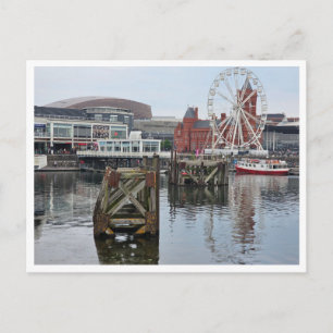 postal panorámica de la bahía de Cardiff