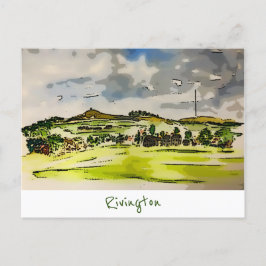 Postal panorámica Rivington Winter Hill