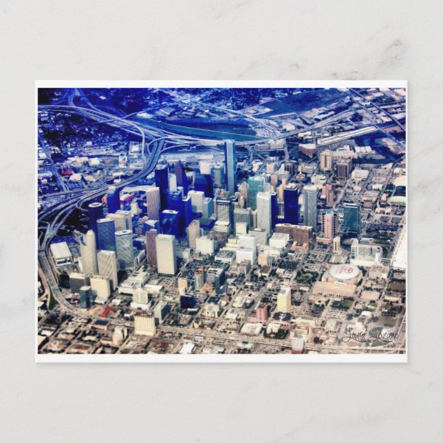 Postal Panorámico del centro de Houston (Anverso)