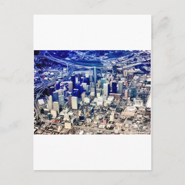 Postal Panorámico del centro de Houston (Anverso)