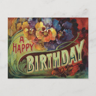 Postal Pansies Pansy Rainbow Flowers Floral