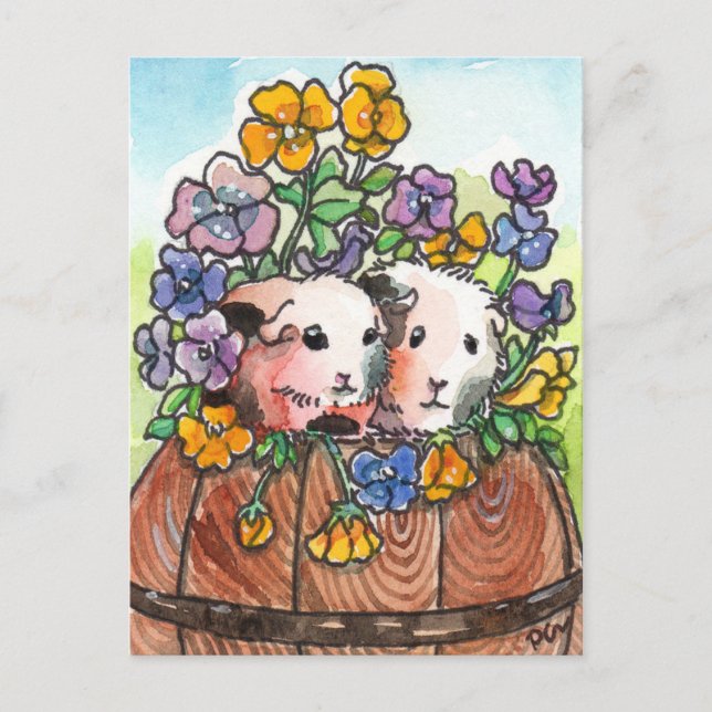 Postal Pansies y amigos (Anverso)