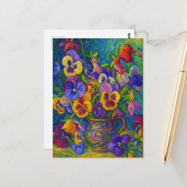 Postal Pansy (Anverso/Reverso In Situ)