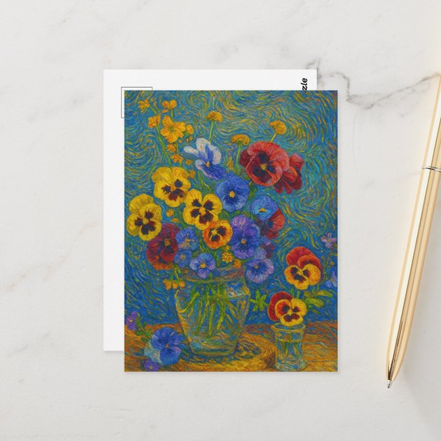 Postal Pansy (Anverso/Reverso In Situ)