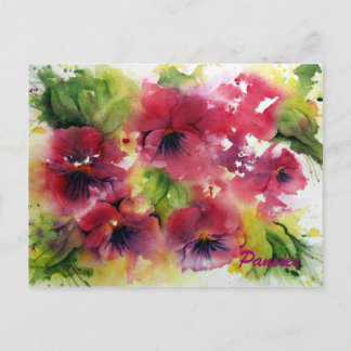 Postal Pansy brillante