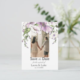 Postal Pansy Moderno Save the Date