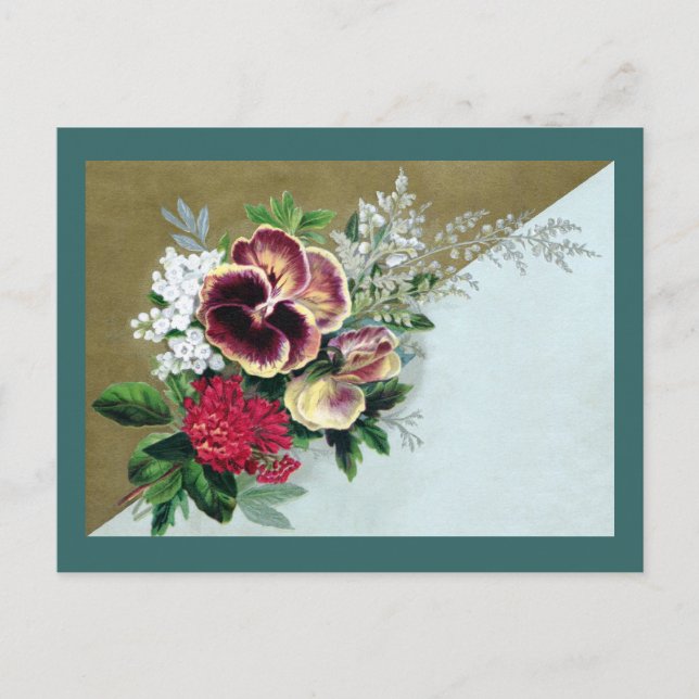 Postal Pansy Tussie-Mussie (Anverso)