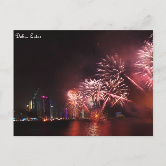 Postal Pantalla de fuegos artificiales (Anverso)