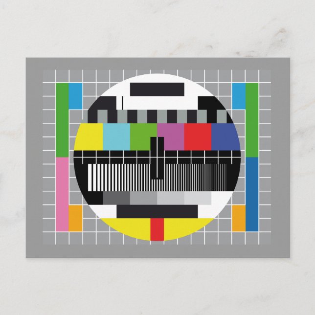 Postal pantalla de prueba de TV (Anverso)