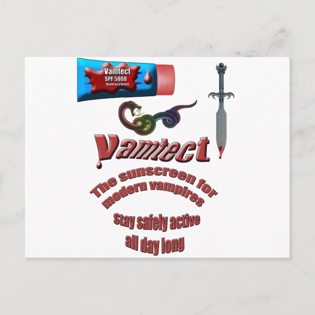 Postal Pantalla solar de Vampiro (Anverso)