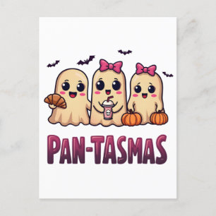 Postal Pantasmas Gracioso Fantasma Groovy Retro Halloween