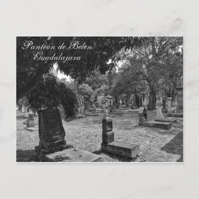 Postal Panteón de Belén Blanco y Negro (Anverso)