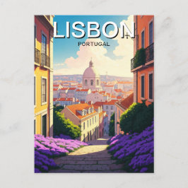 Postal Panteón de Lisboa Portugal Alfama Anime