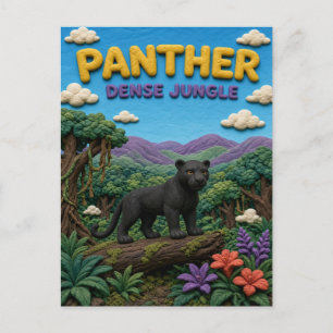Postal Pantera, Arcilla de Selva Densa Arte