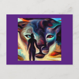 Postal Pantera de animales espirituales 3