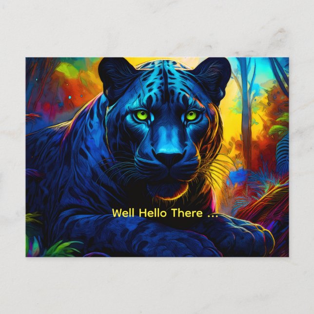 Postal Pantera Hermosa (Anverso)