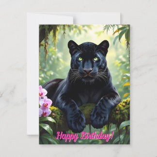 Postal Pantera negra en la selva