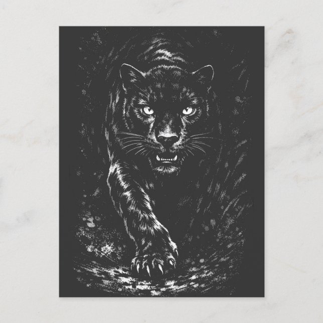 Postal Pantera Negra — por BurnsInHell (Anverso)