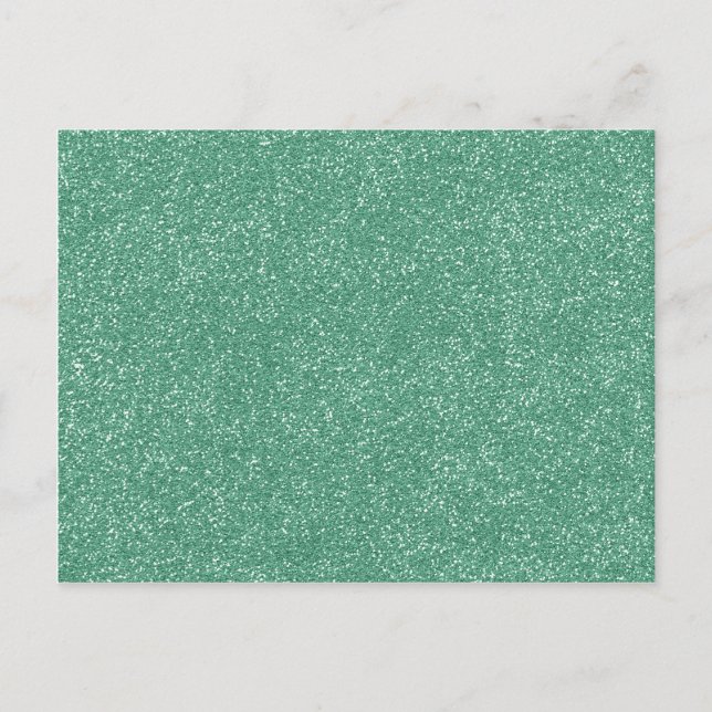 Postal PANTONE Lucite Green con un falso Purpurina (Anverso)