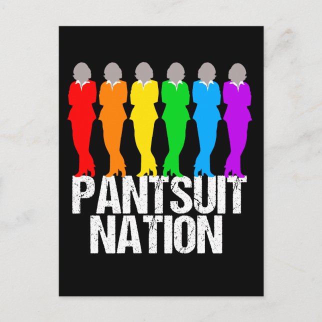 Postal Pantsuit Nation Rainbow Women (Anverso)