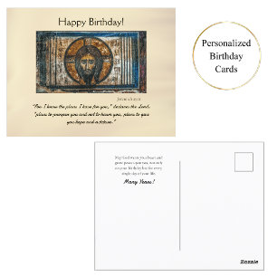 Postal pañuelo de Jesucristo ortodoxo cumpleaños    