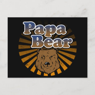 Postal Papa Bear, Guay Fathers Day Vintage Look