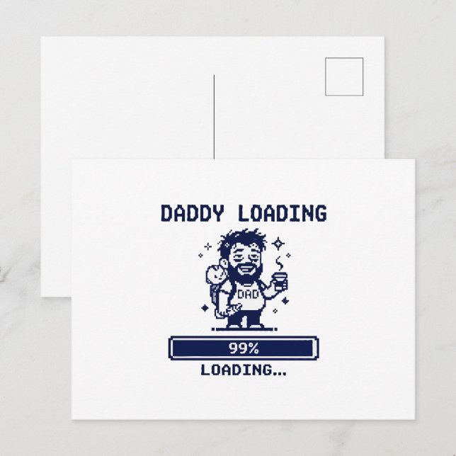 Postal Papa cargando 99% (Anverso / Reverso)