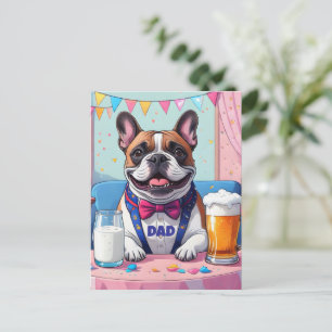 Postal Papa de Bulldog Francés Día del Padre