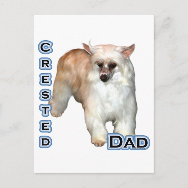 Postal Papá de Crested Powderpuff 4 (Anverso)