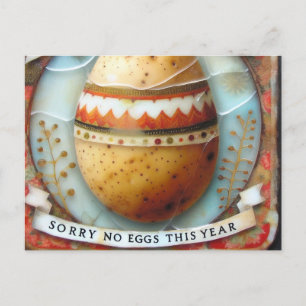 Postal Papa de Pascua lamenta no haber huevos este año