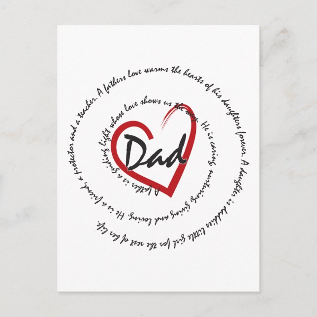 Postal Papá del Día del Padre (Anverso)