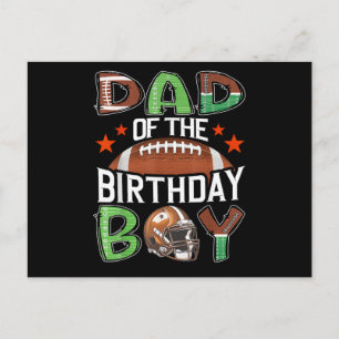 Postal Papá del niño de cumpleaños fútbol día de partido