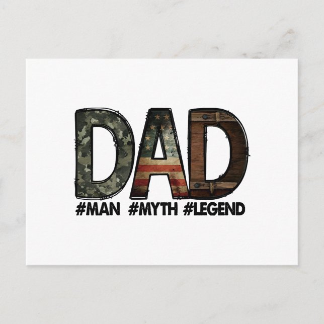 Postal Papá - el hombre el mito la leyenda papá; padre; g (Anverso)