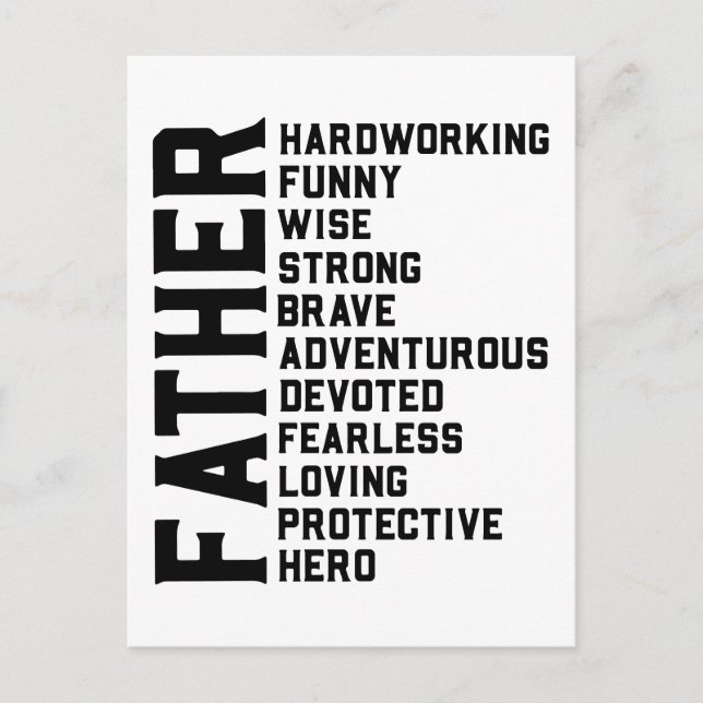 Postal Papá el hombre el mito la leyenda papá papá hombre (Anverso)