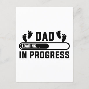 Postal papá en progreso padre gracioso de la primera vez