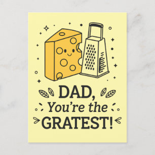 Postal Papá eres el queso más grande Divertido Día del Pa