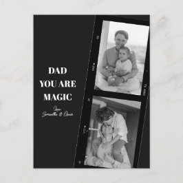 Postal 'Papá Eres Mágico' Personalizado Foto de Dos Padre