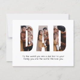 Postal PAPÁ Foto Personalizable Cumpleaños Día del Padre