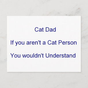 Postal Papá gato del día del padre