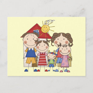 Postal Papá, Mamá, Hermana Mayor, Hermana Mediana, Herman