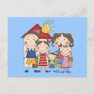 Postal Papá, Mamá, Hermana Mayor, Hermana Mediana, Herman