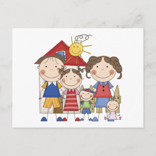 Postal Papá, Mamá, Hermana Mayor, Hermano Mediano, Bebé S