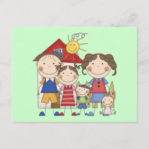 Postal Papá, Mamá, Hermana Mayor, Hermano Mediano, Bebé S