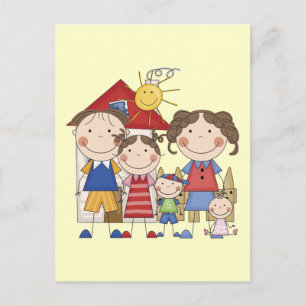 Postal Papá, Mamá, Hermana Mayor, Hermano Mediano, Bebé S