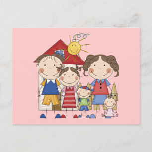Postal Papá, Mamá, Hermana Mayor, Hermano Mediano, Bebé S