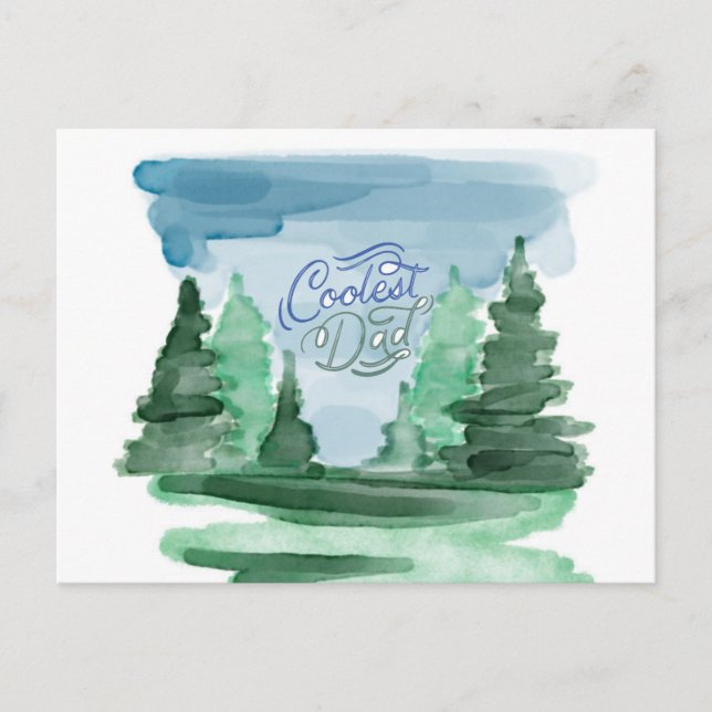 Postal Papá más frío para el amante del papá al aire libr (Anverso)